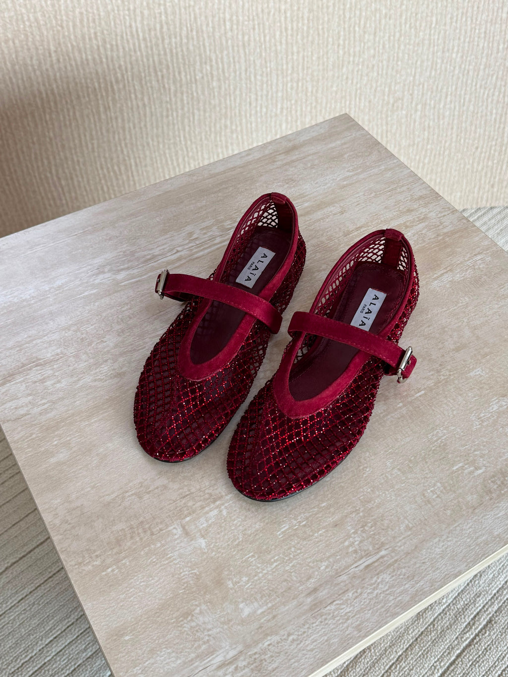 Alaïa Fishnet ballerinas
