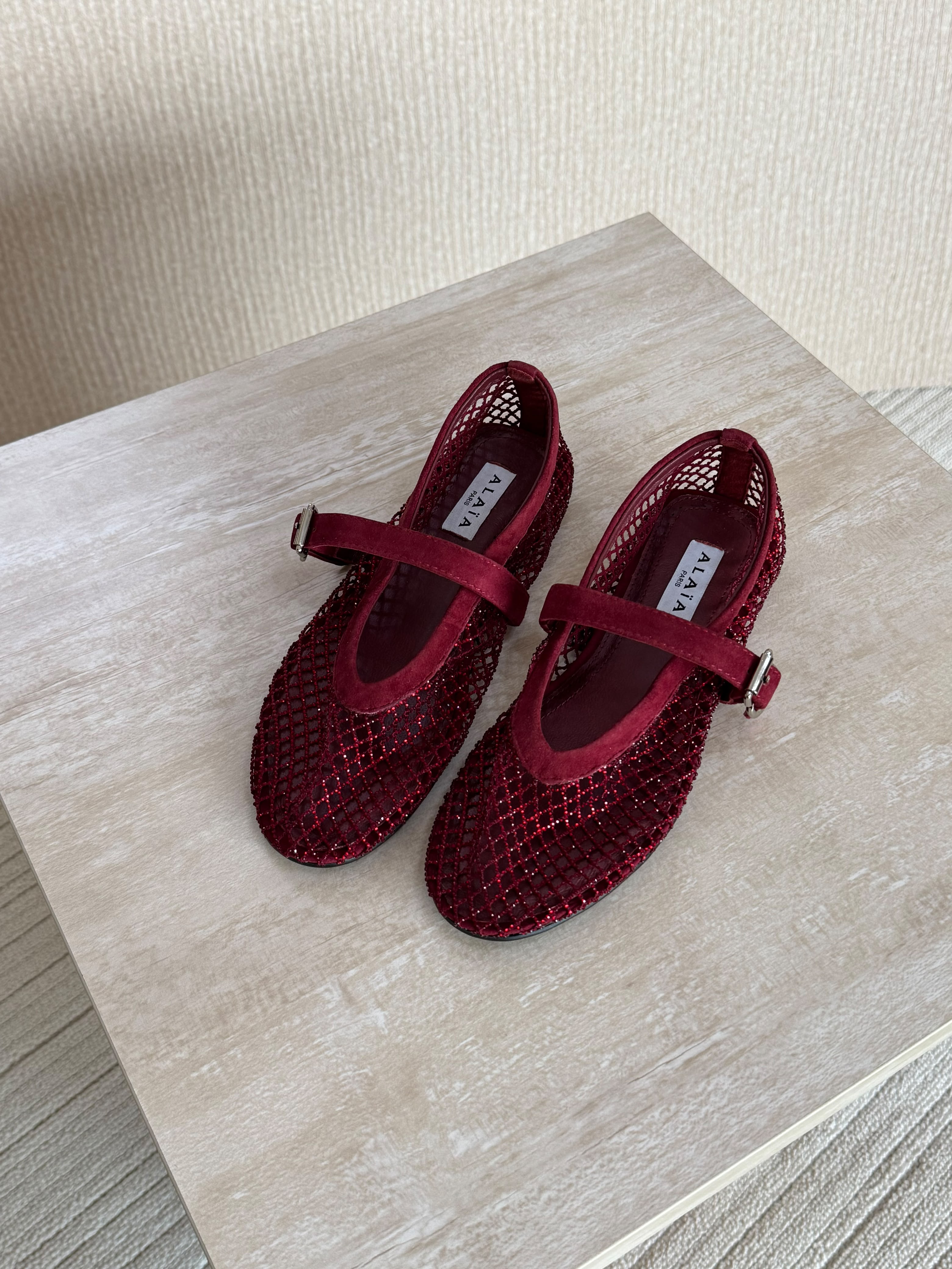 Alaïa Fishnet ballerinas