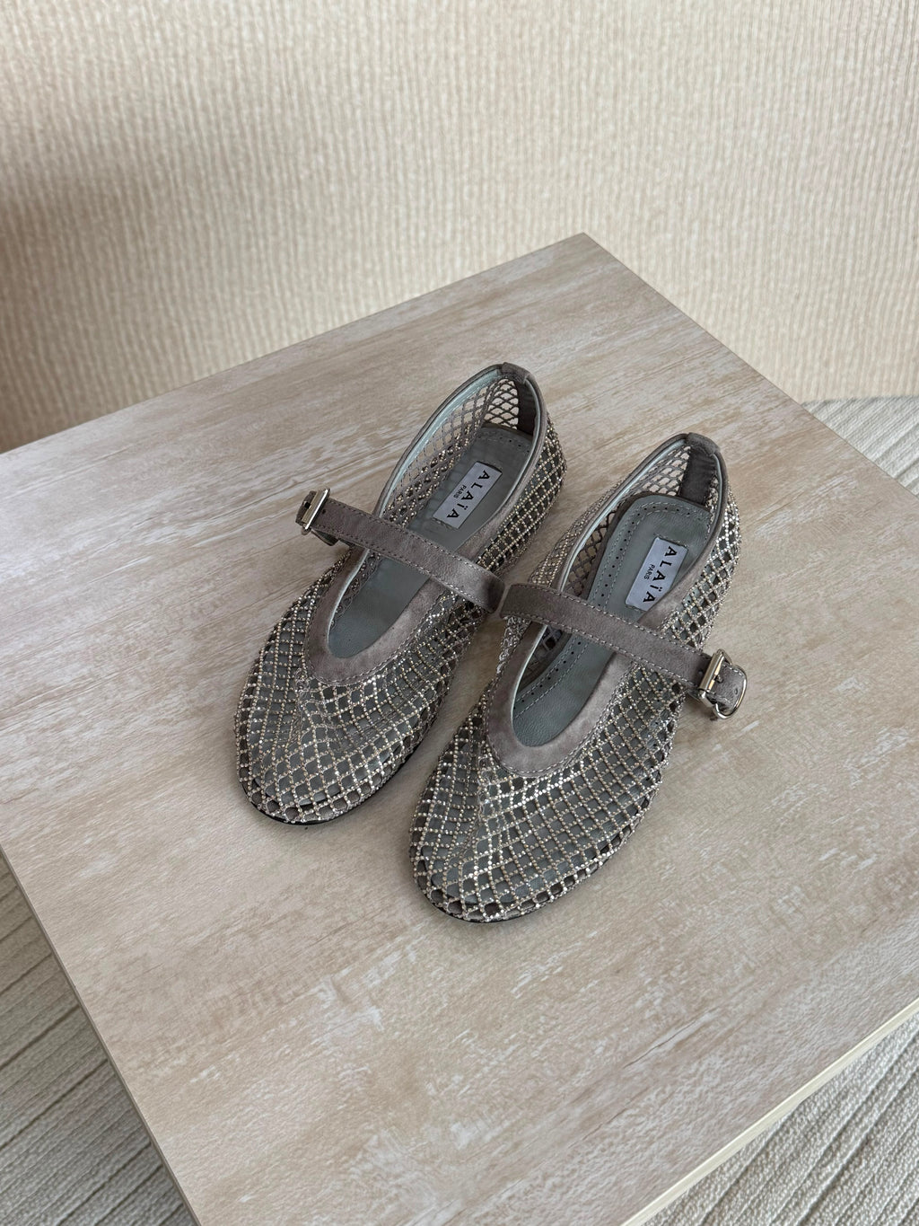 Alaïa Fishnet ballerinas