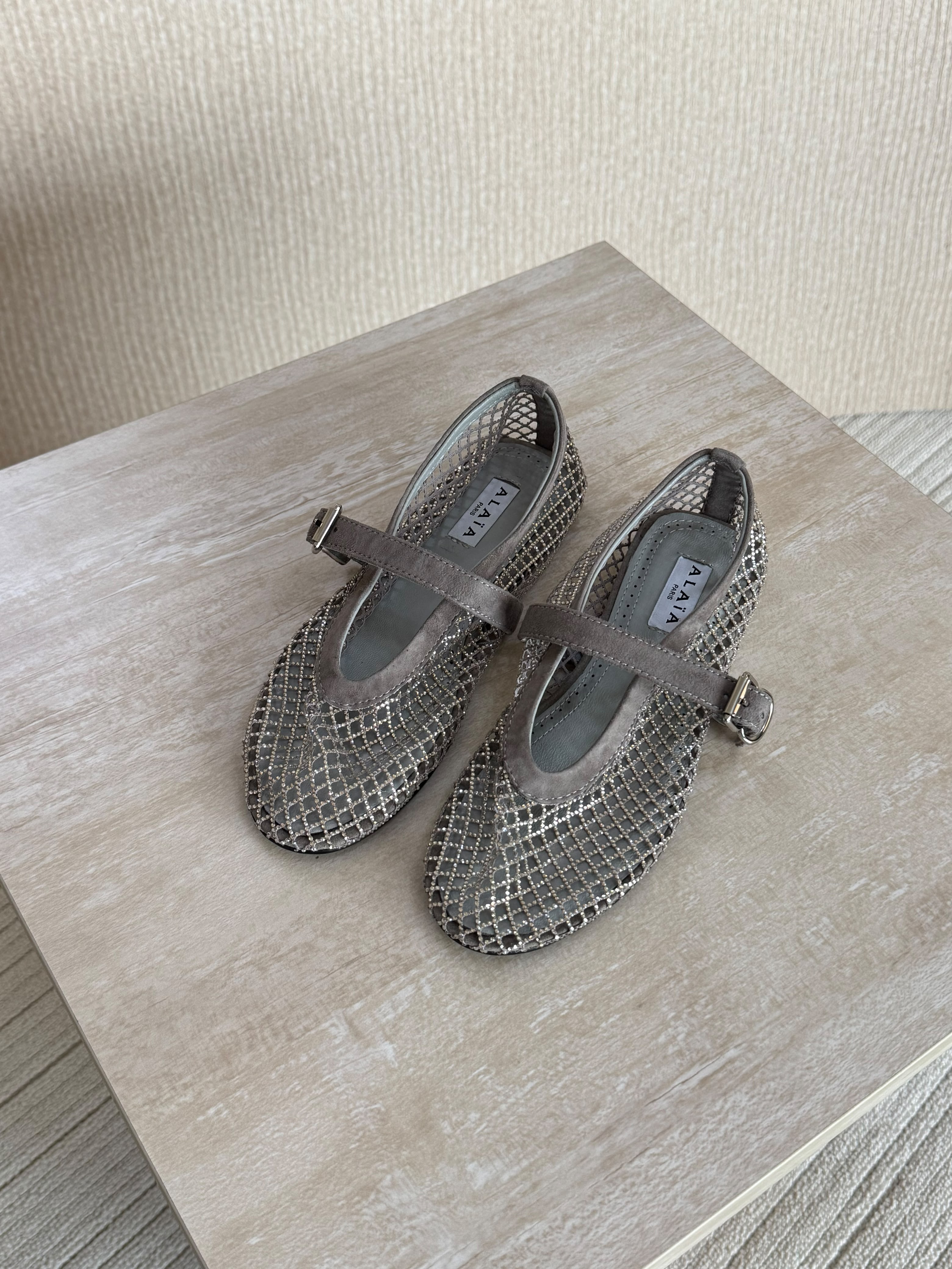 Alaïa Fishnet ballerinas