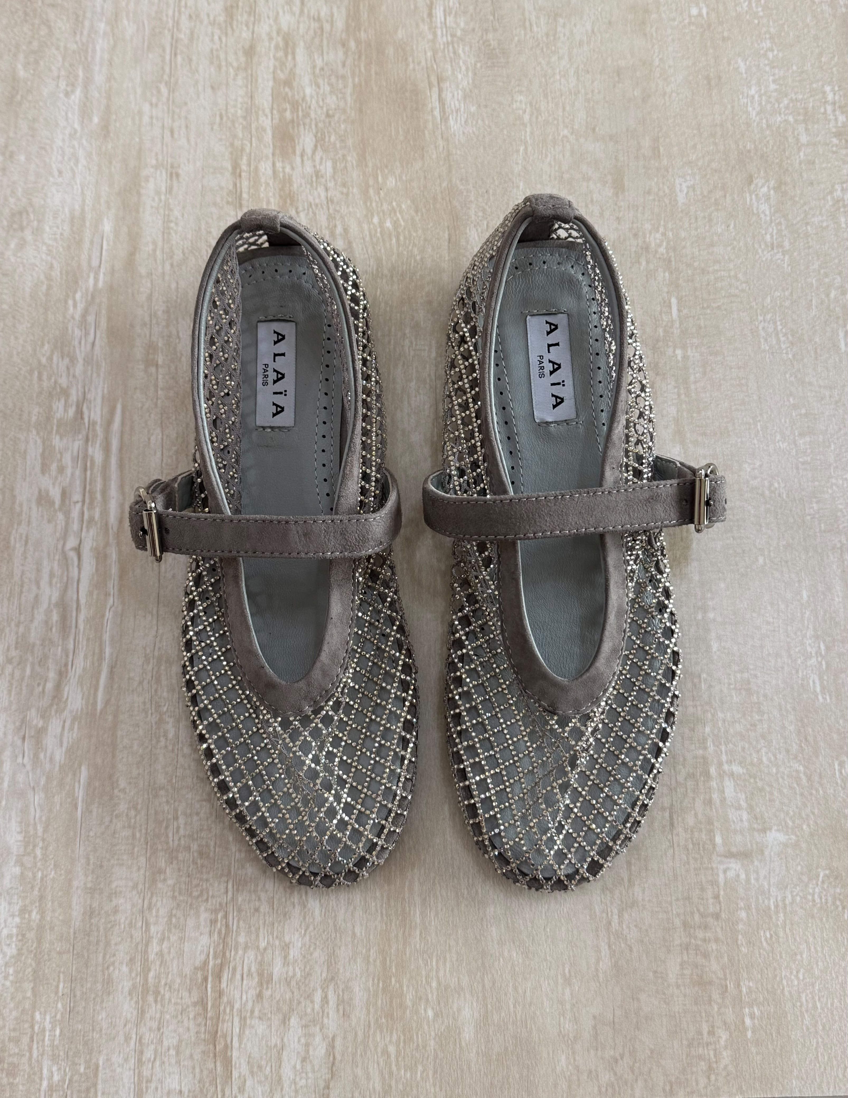 Alaïa Fishnet ballerinas