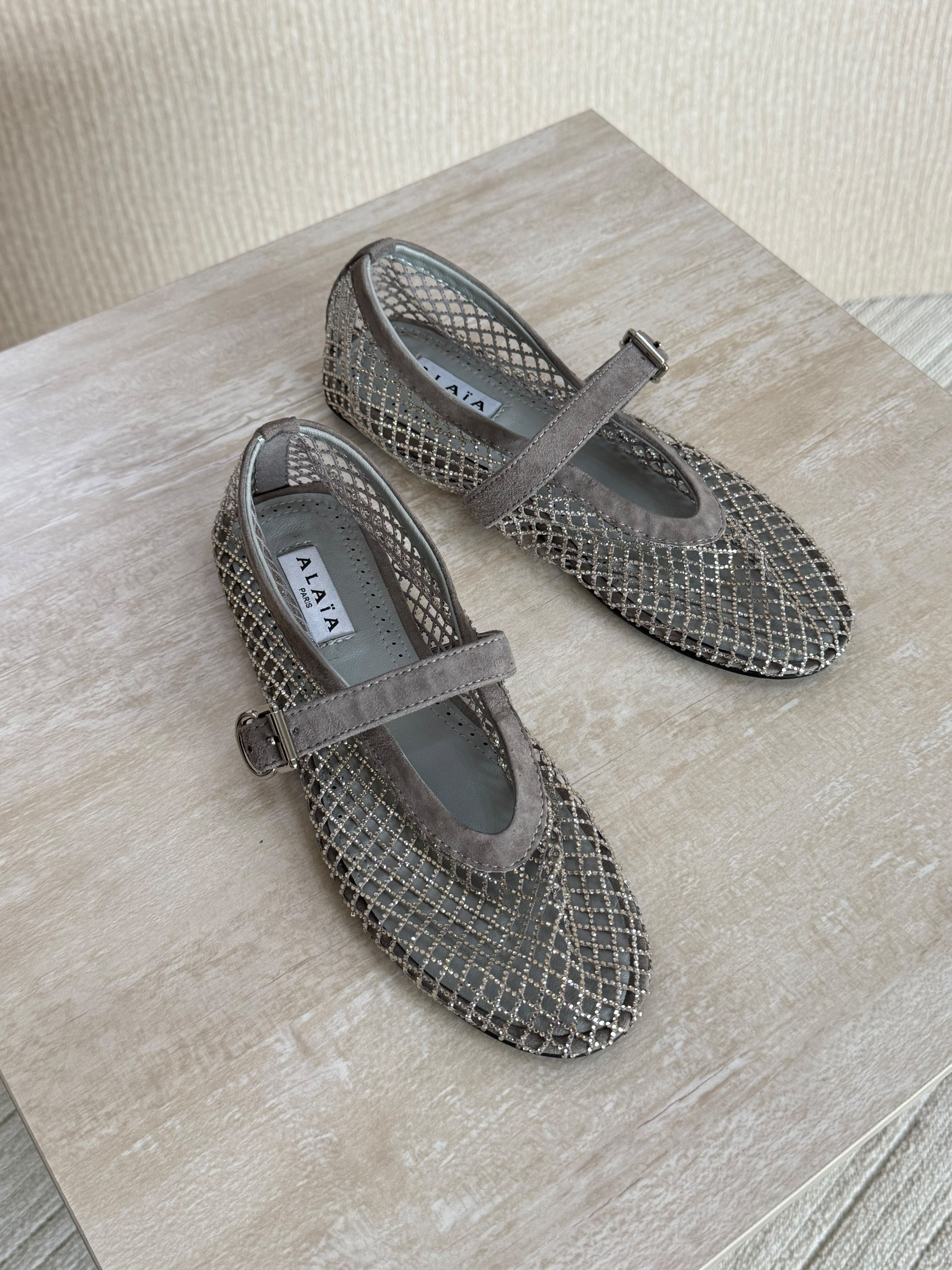 Alaïa Fishnet ballerinas