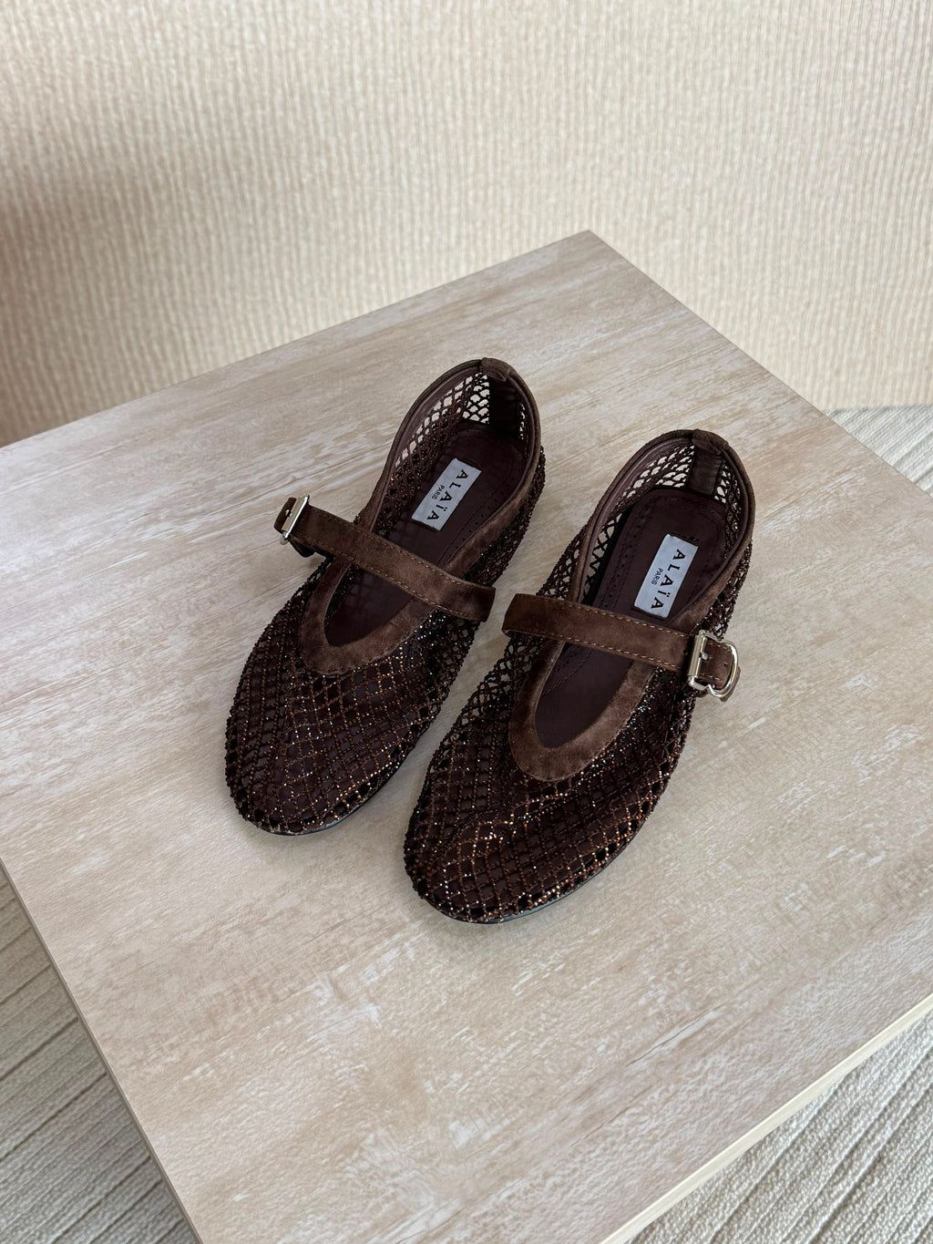 Alaïa Fishnet ballerinas