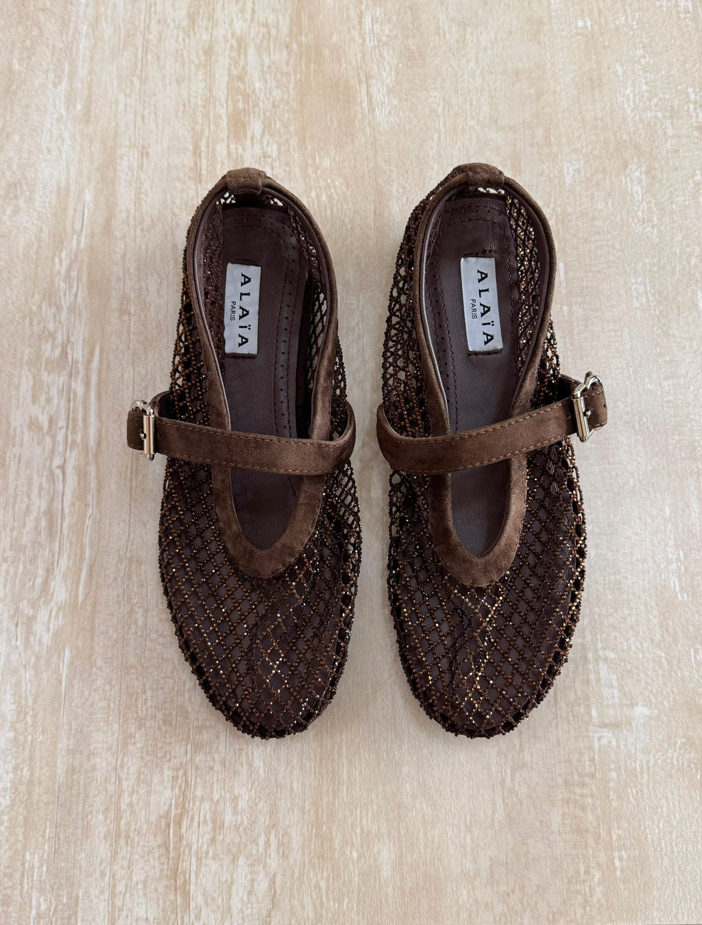 Alaïa Fishnet ballerinas