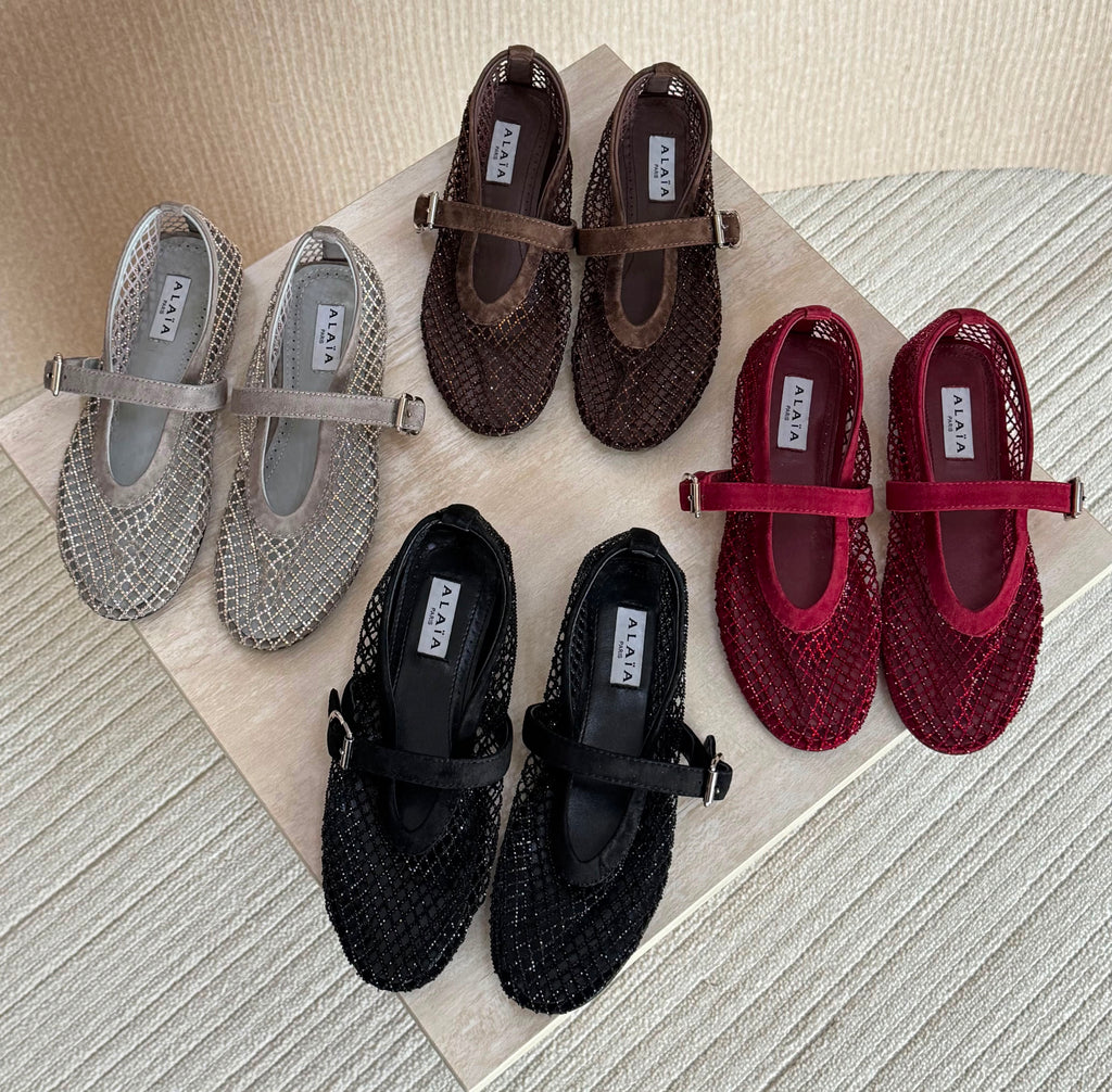 Alaïa Fishnet ballerinas