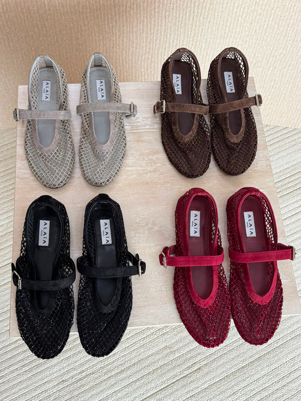 Alaïa Fishnet ballerinas