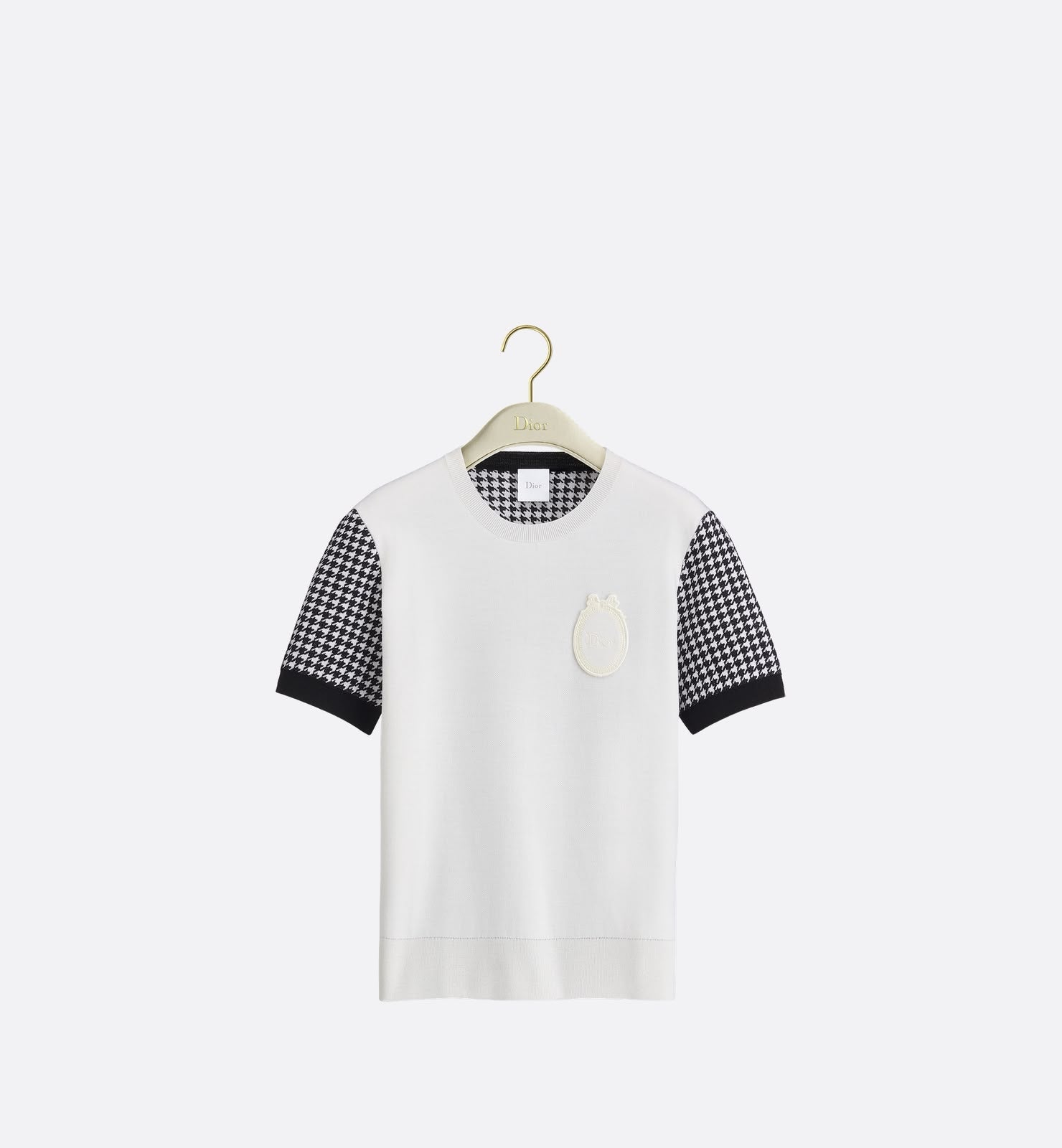 Dior Dior Médaillon Short-Sleeved Sweater Black and White