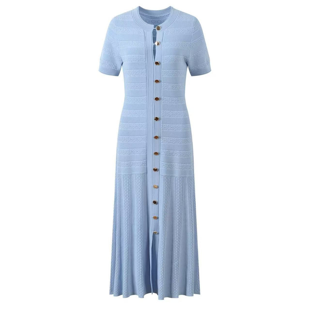 SANDRO Blue Milona Knit Dress