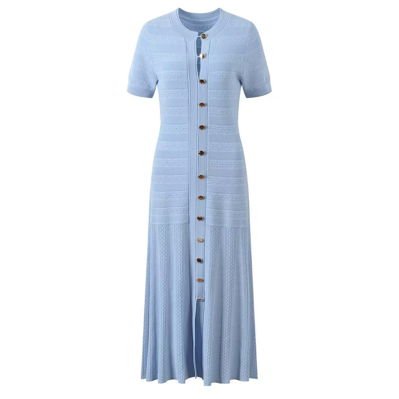 SANDRO Blue Milona Knit Dress