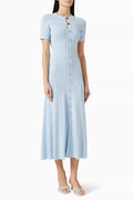 SANDRO Blue Milona Knit Dress