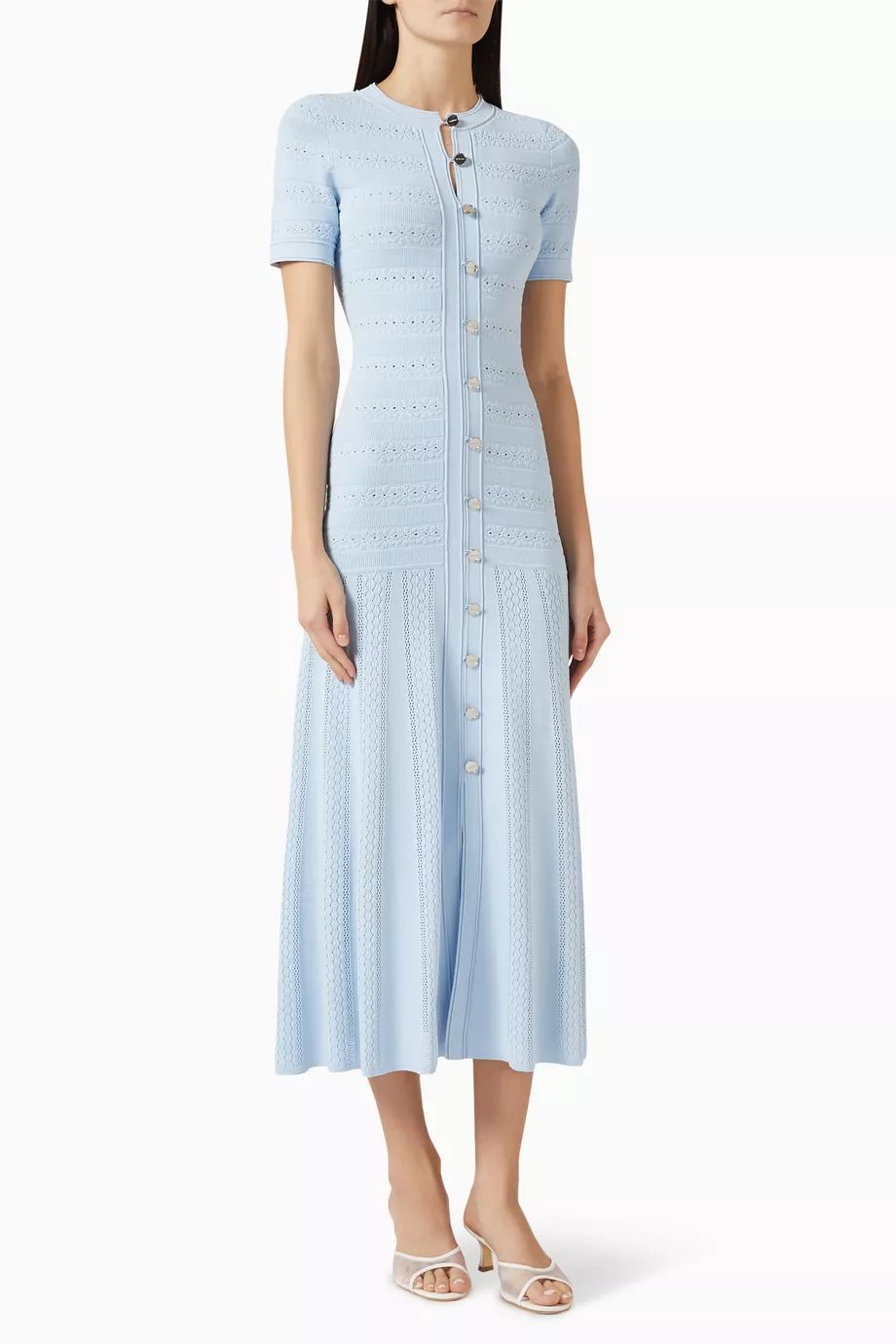 SANDRO Blue Milona Knit Dress