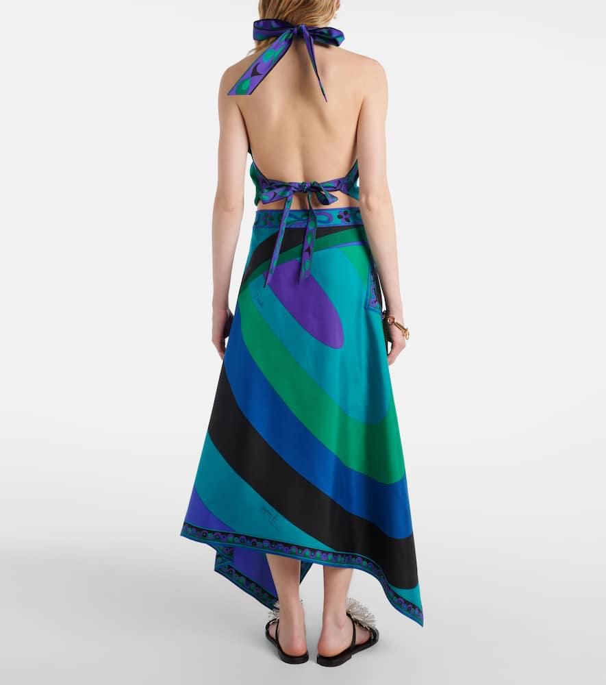 Pucci Open Back Silk Halter Set