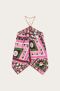 Pucci Vivara Print Sleeveless Silk Top
