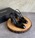 Chanel Slingbacks  - Crocodile embossed patent