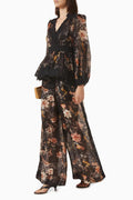 Buy Zimmermann Black Carousel Wide-leg Pants & Blouse
