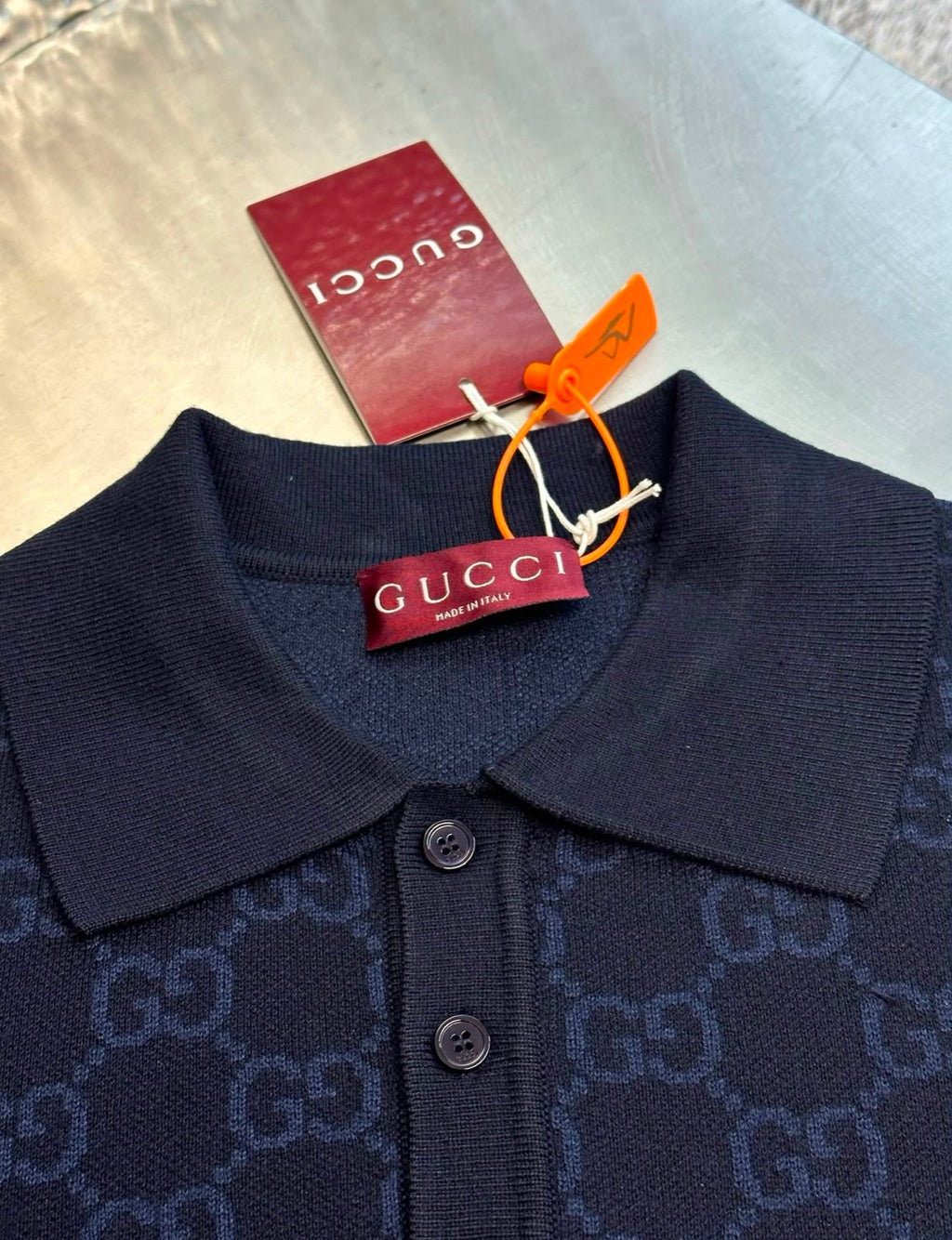 Gucci GG cotton silk jacquard polo shirt