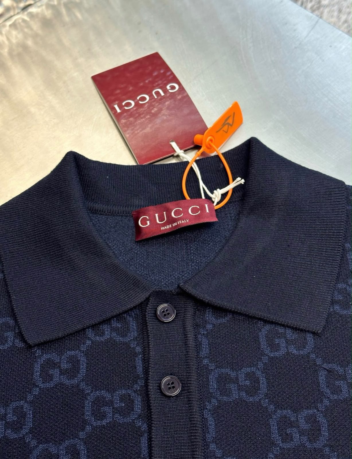 Gucci GG cotton silk jacquard polo shirt