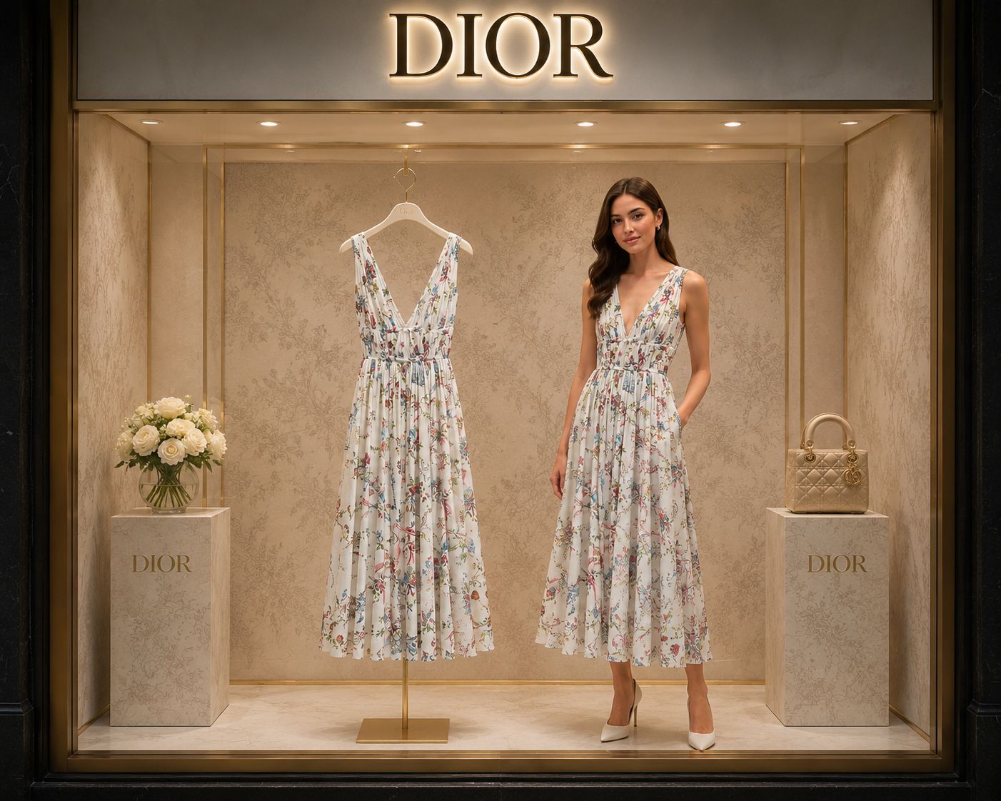 Dior Dioriviera Mid-Length Flared Dress