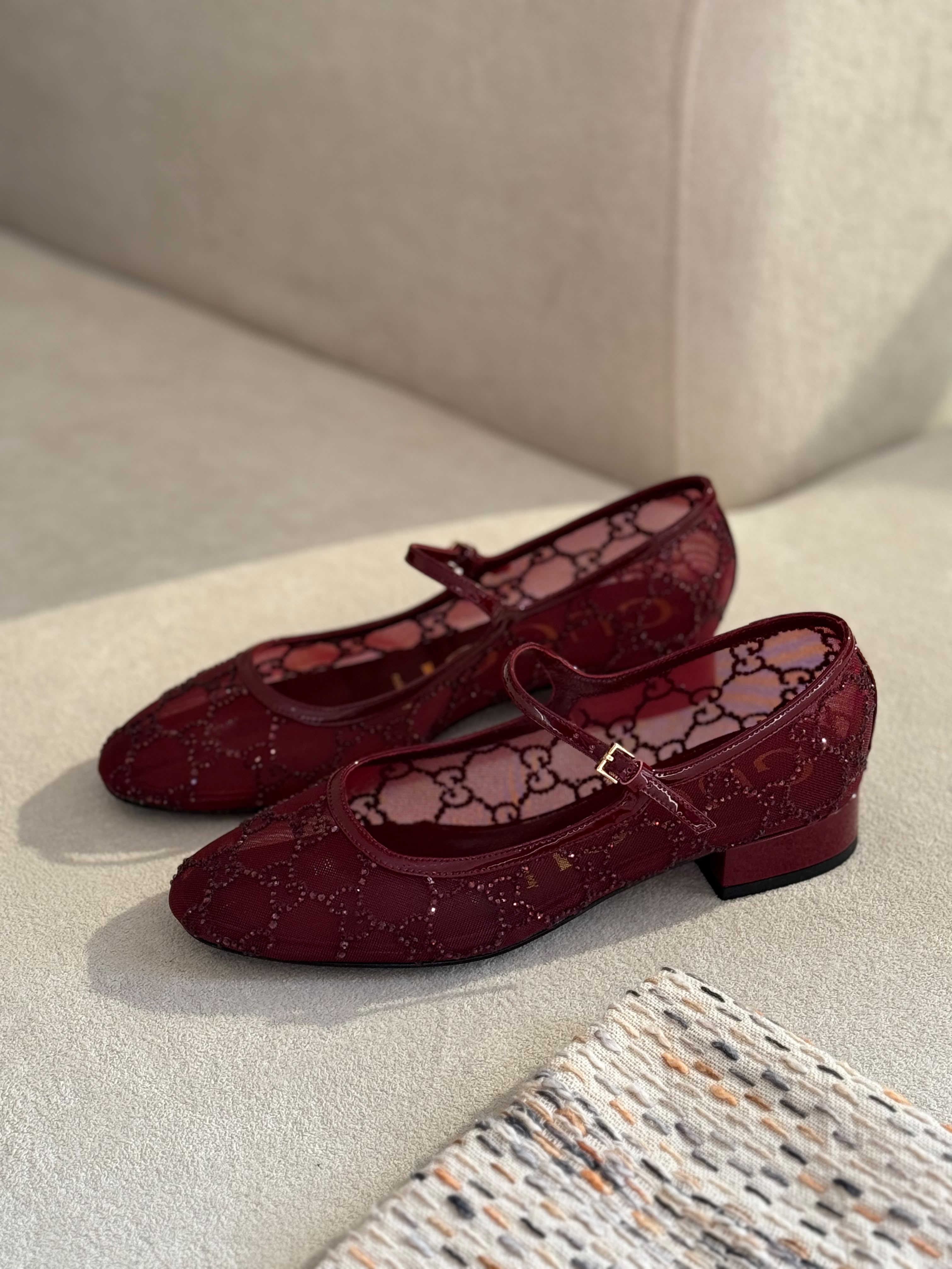 Gucci GG crystal ballet flats