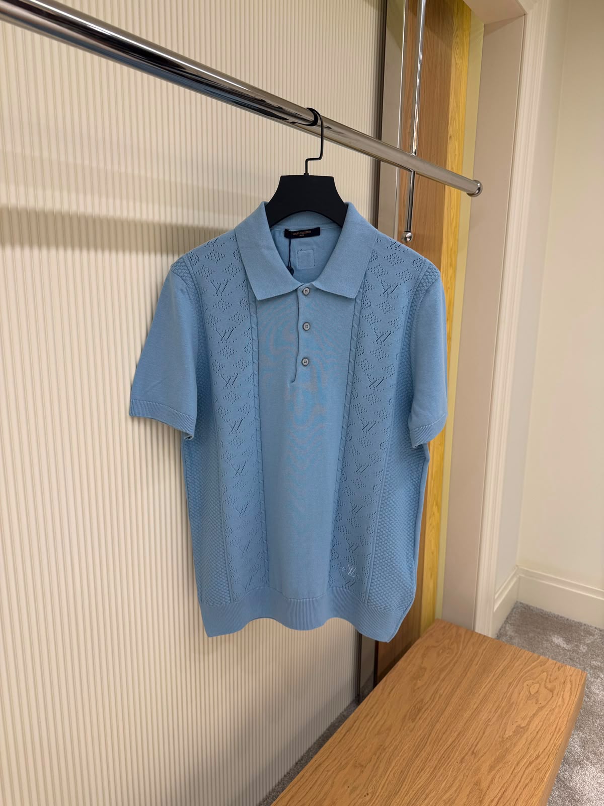 Louis Vuitton Monogram Pointelle Short-Sleeved Polo Shirt