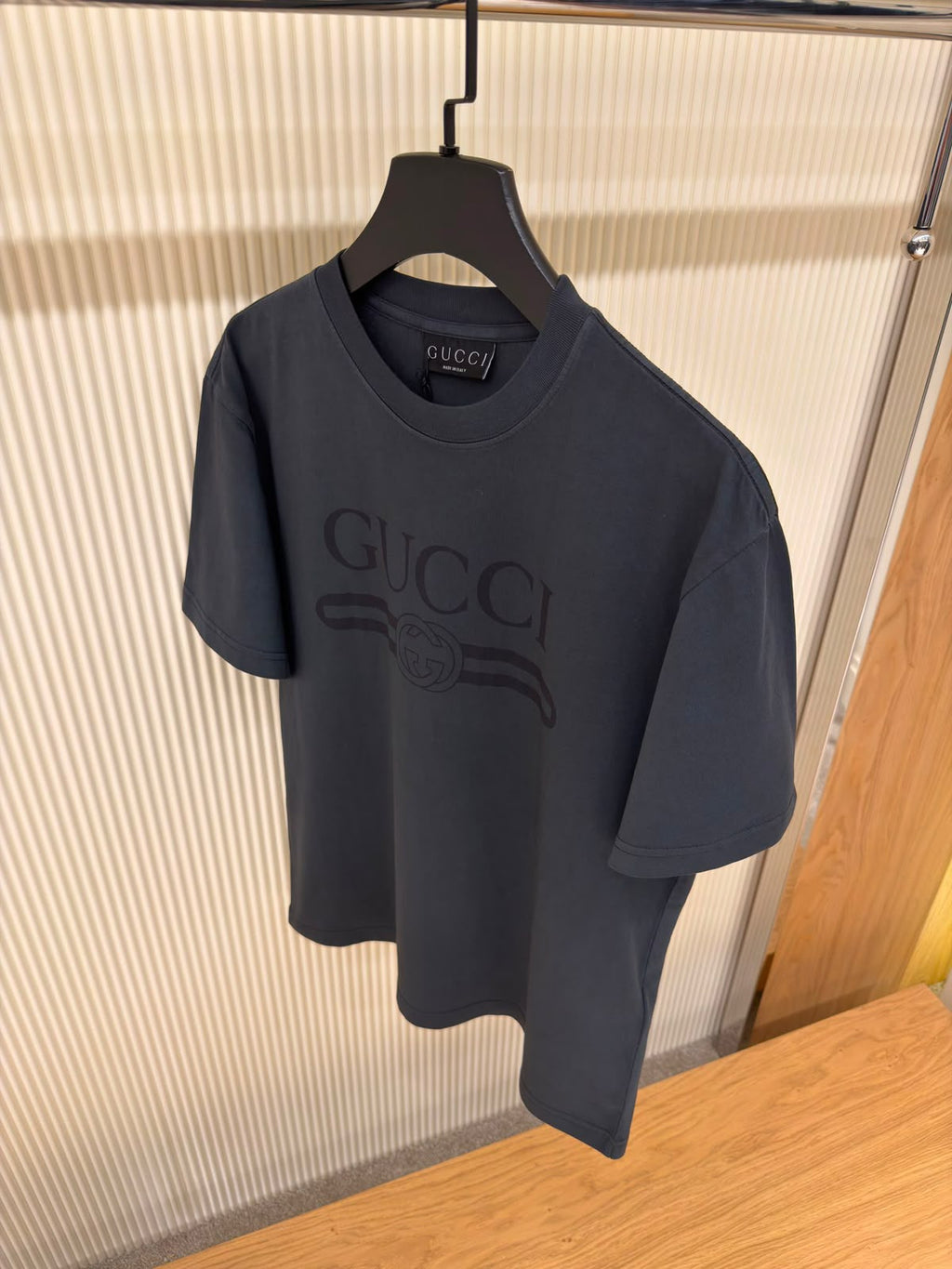 Gucci Grey Devoré Detail T-shirt