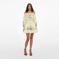 Self-Portrait off-shoulder Floral Mini Dress