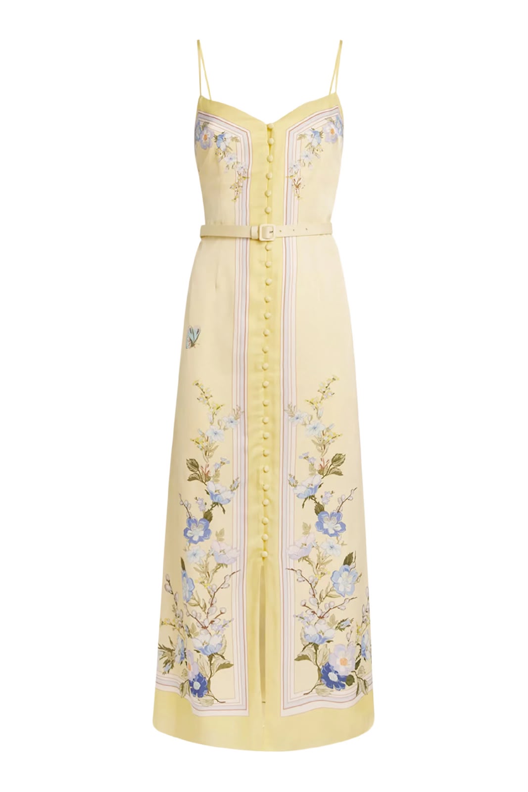 Self-Portrait Yellow Open-back Dress