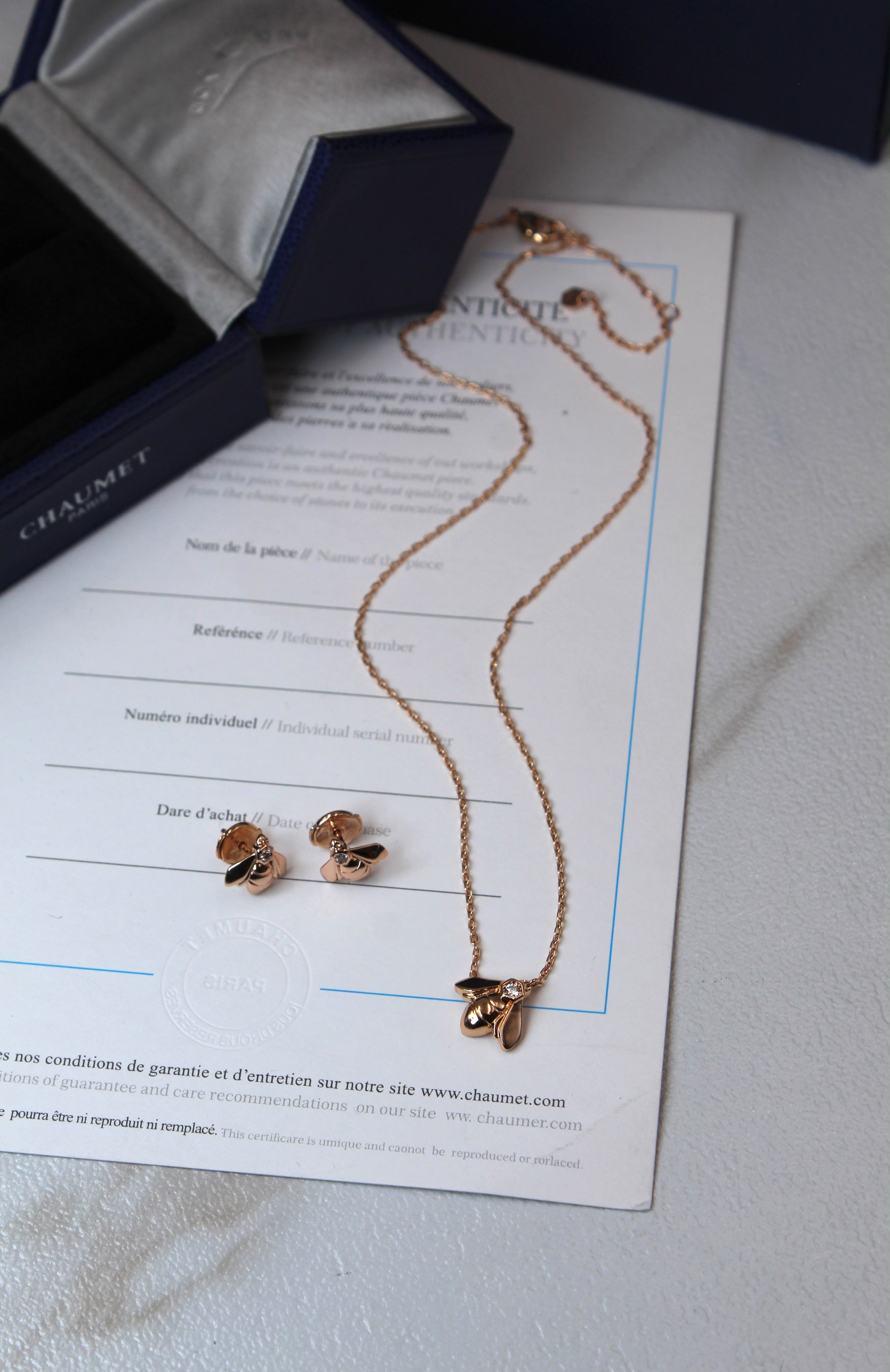 Bee de Chaumet Necklace & Earrings Set