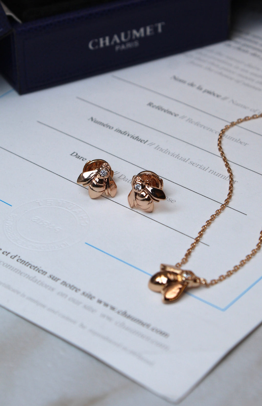 Bee de Chaumet Necklace & Earrings Set