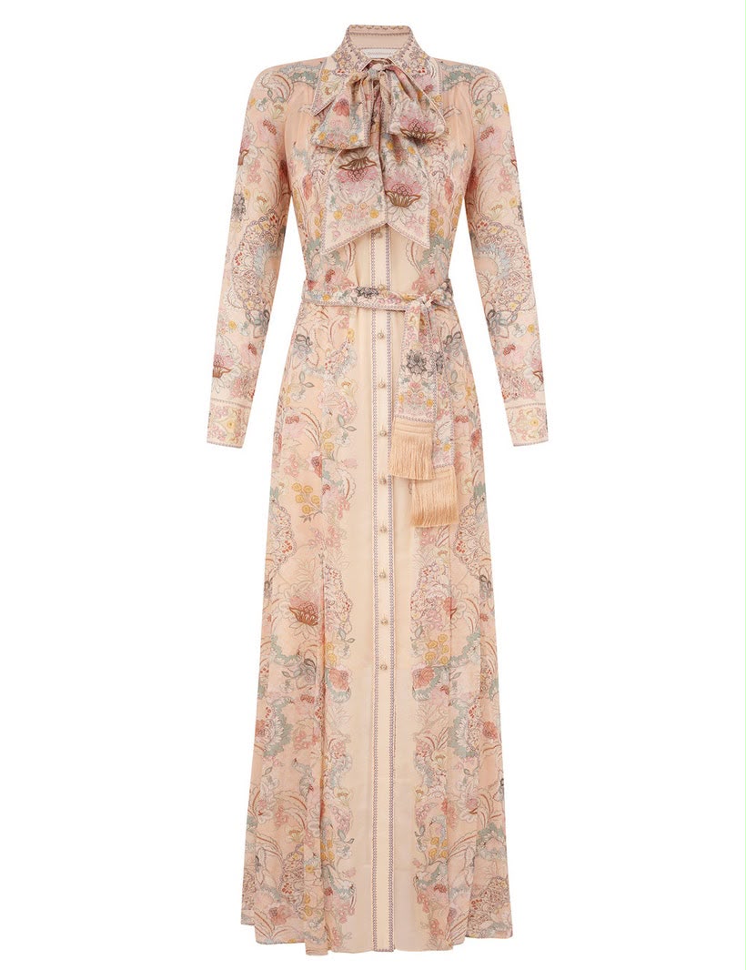 Zimmermann Multi Floral Rebellion Maxi Shirt Dress