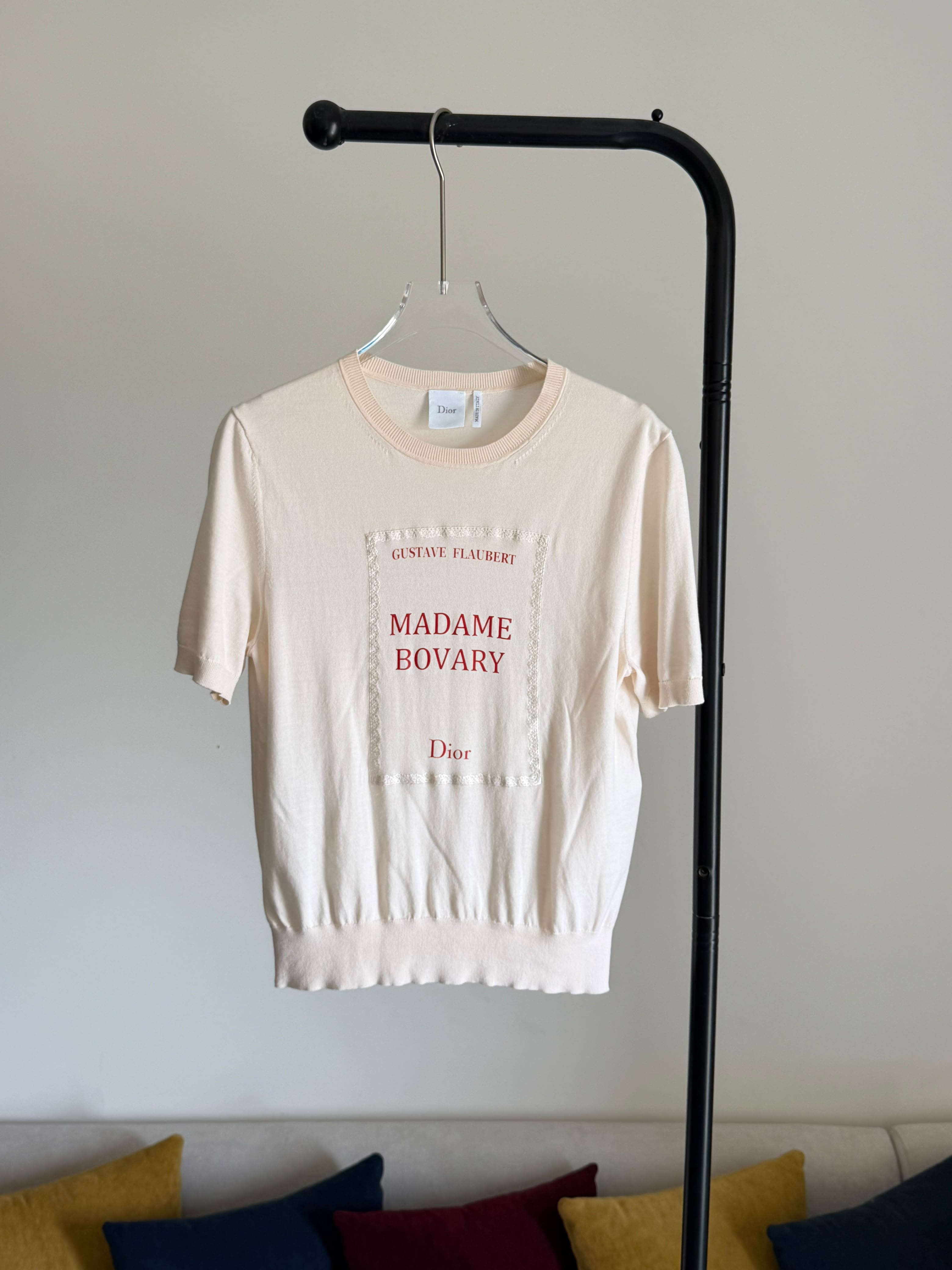 Dior Book Cover Short-Sleeved Fitted Sweater