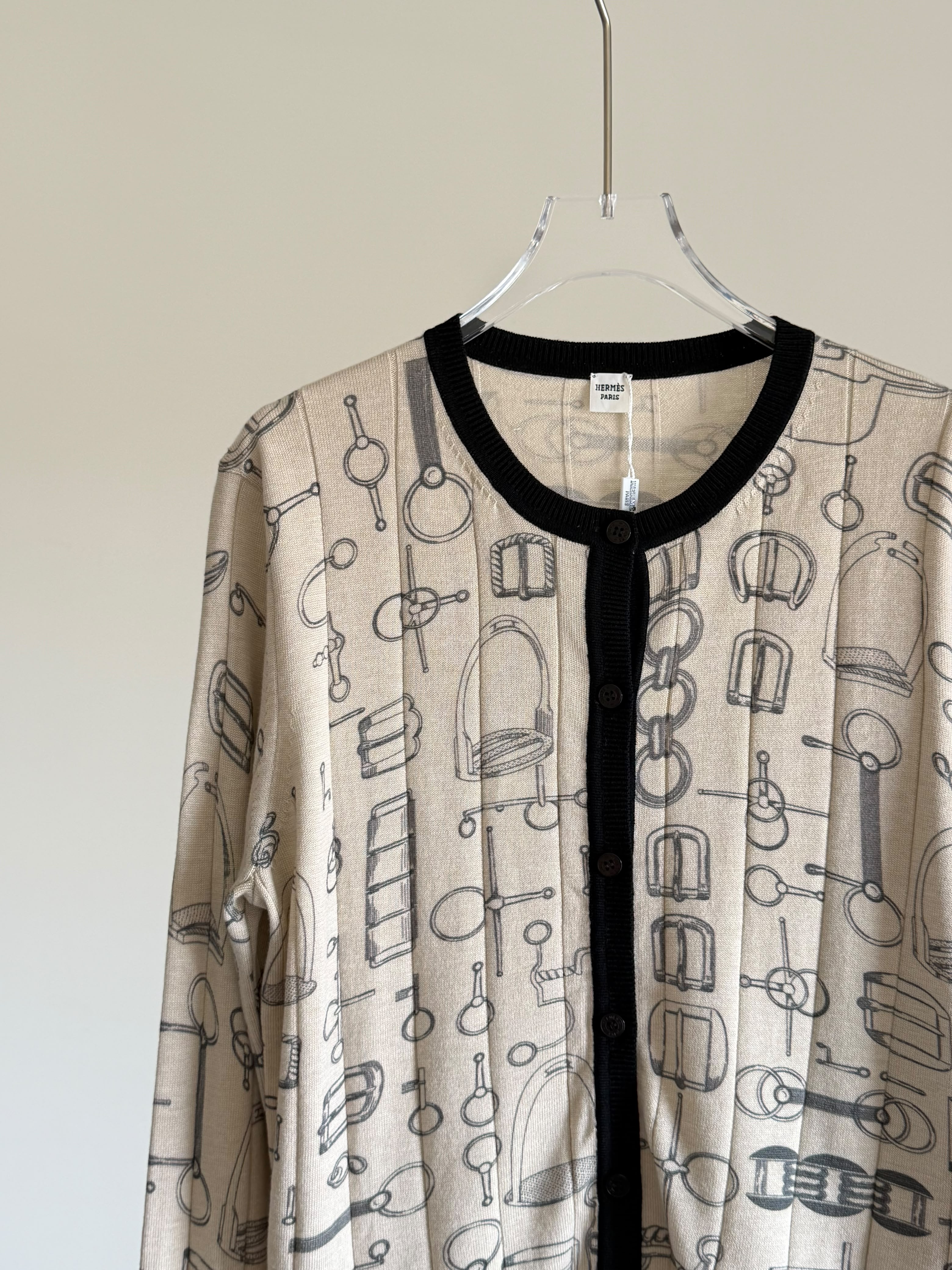 Hermes Cahier du Colporteur Buttoned Cardigan