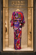 Pucci Orchidee and Soleil Print Silk Dress