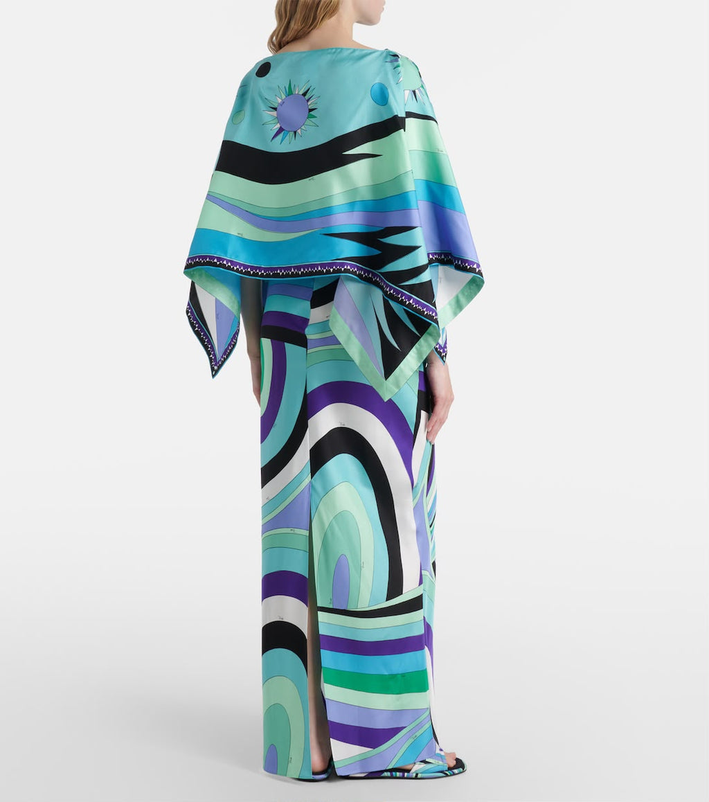Pucci Orchidee and Soleil Print Silk Dress