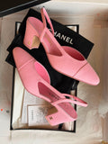 Chanel Heeled Denim Slingback Pump