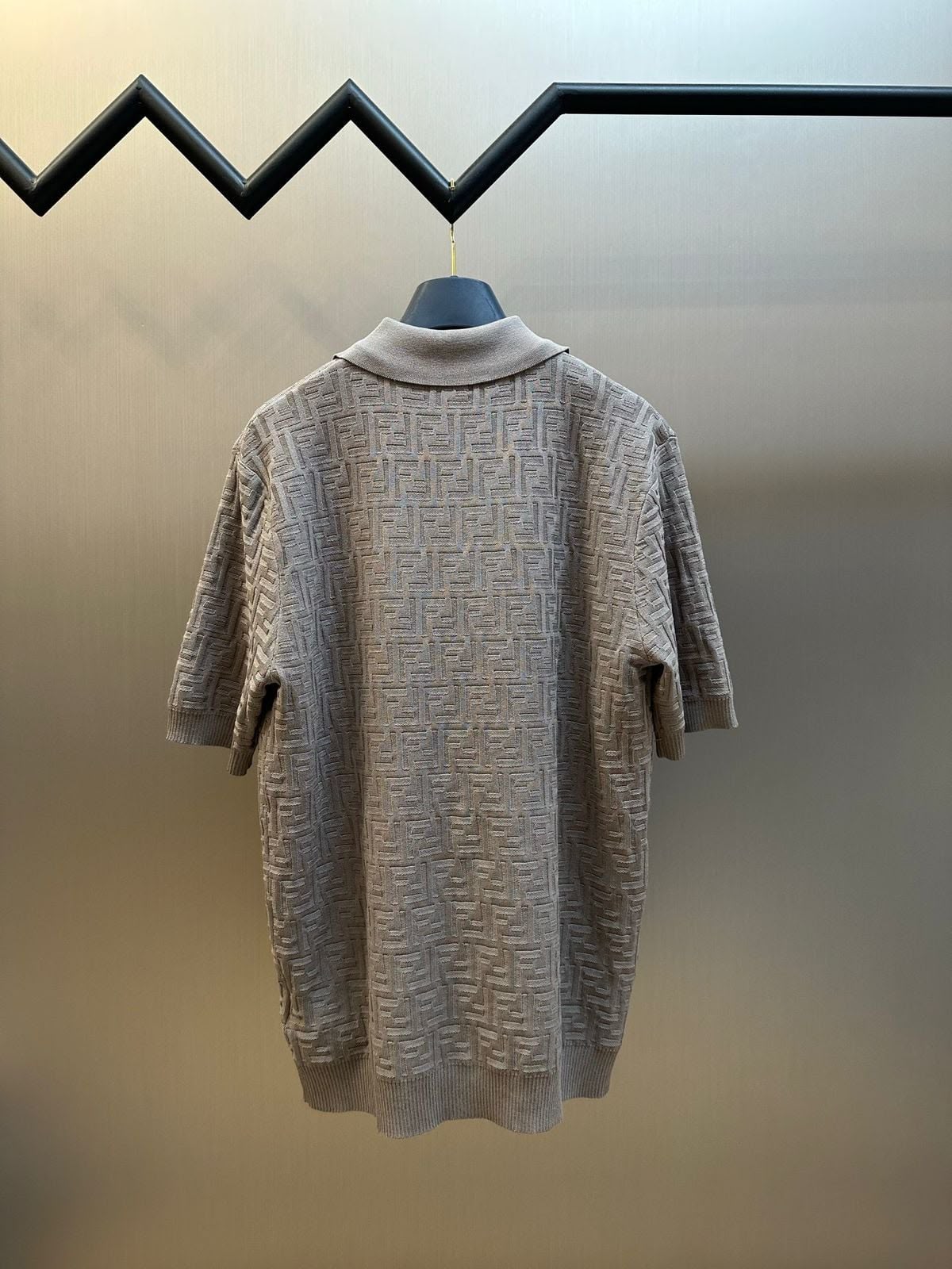 Fendi FF Jacquard Knitted Polo Shirts