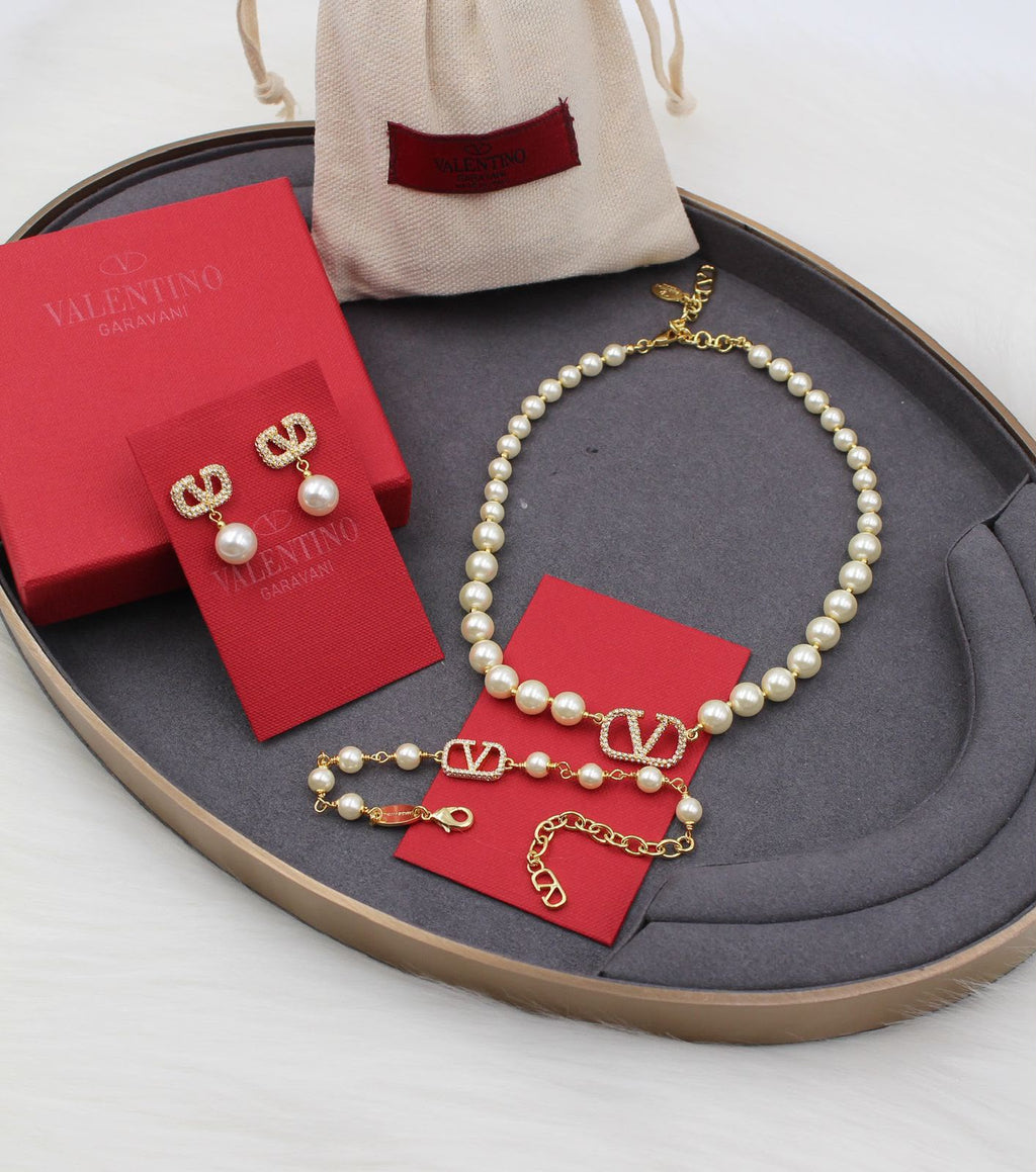 Valentino Necklace , earrings & Bracelet Set