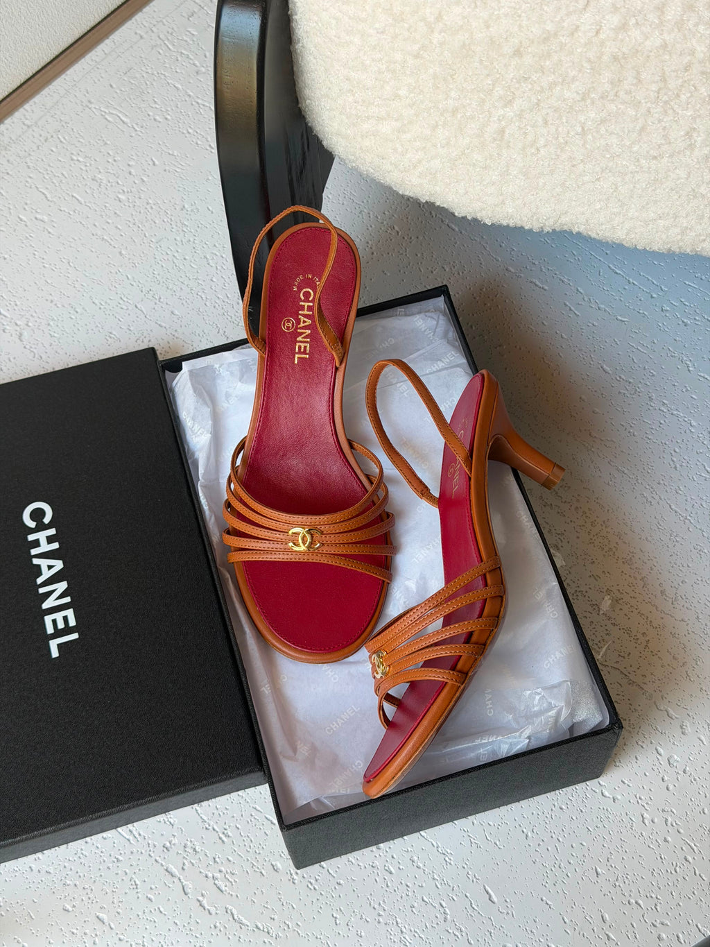 Chanel Goatskin Sandals