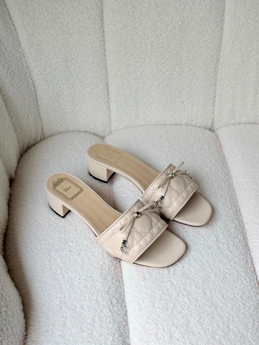 Dior Cannage Heeled Slide