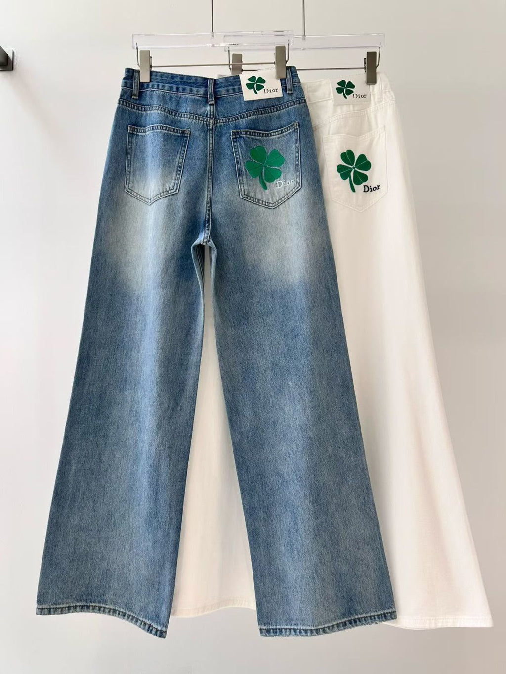 Dior Flared Embroidered Jeans