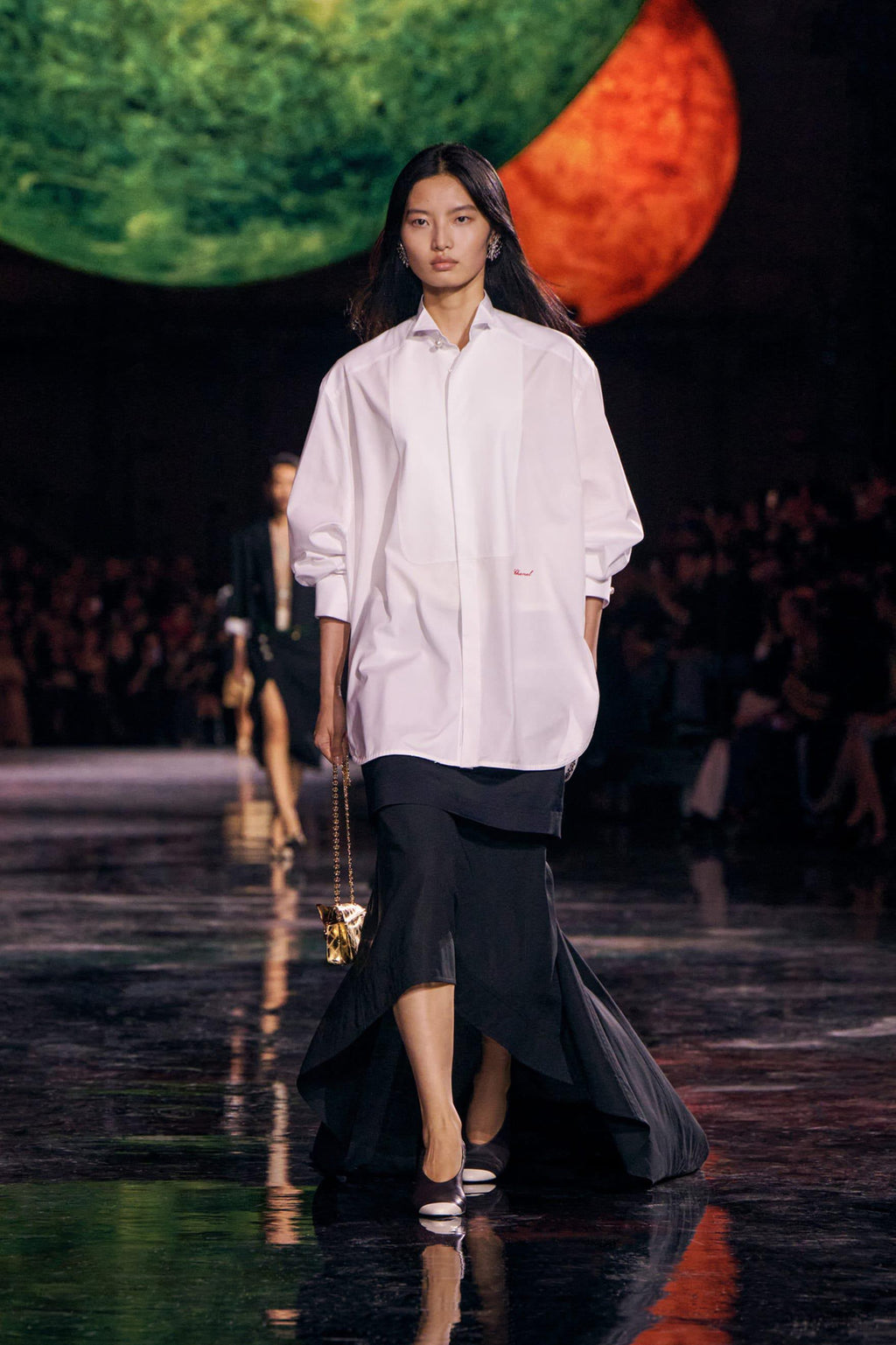 Chanel Long Sleeved White Cotton Shirt