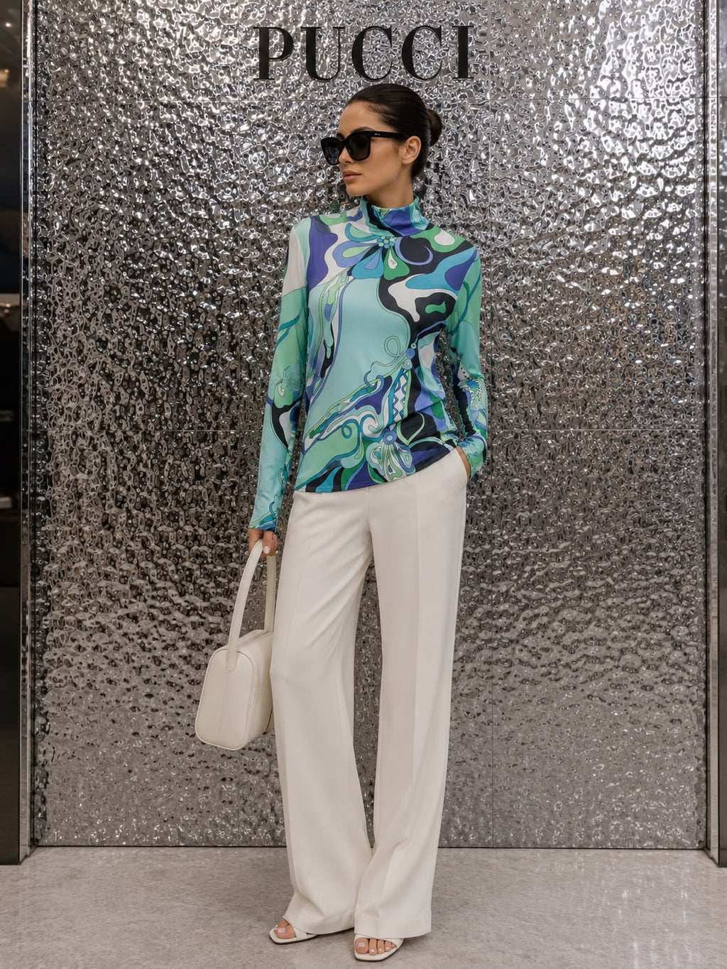 Pucci Printed Tulle Blouse