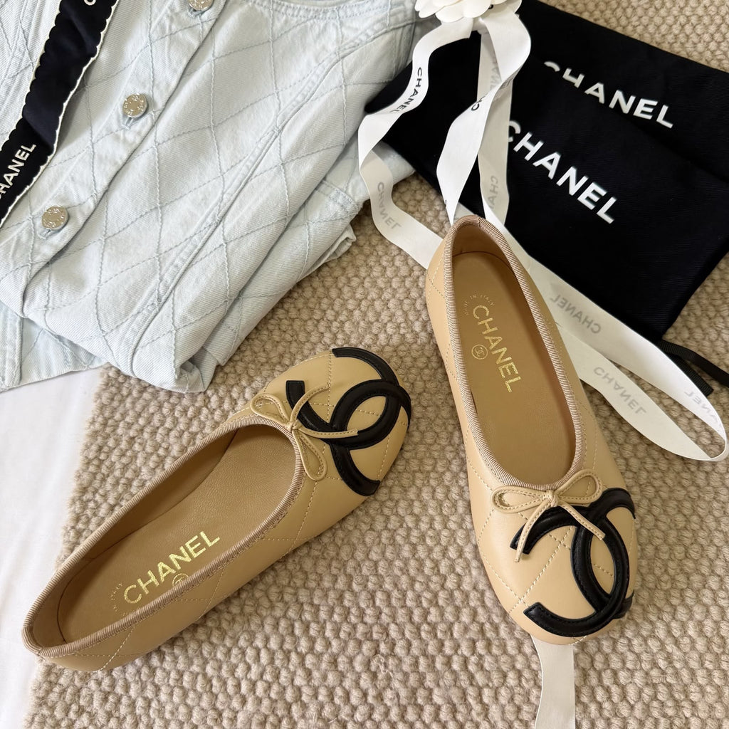 Chanel Lambskin Quilted CC Cambon Ballet