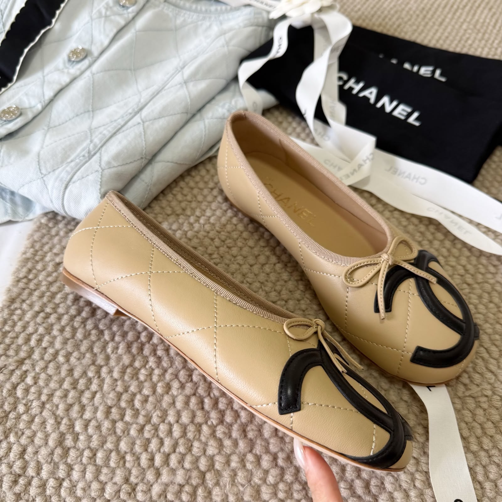 Chanel Lambskin Quilted CC Cambon Ballet