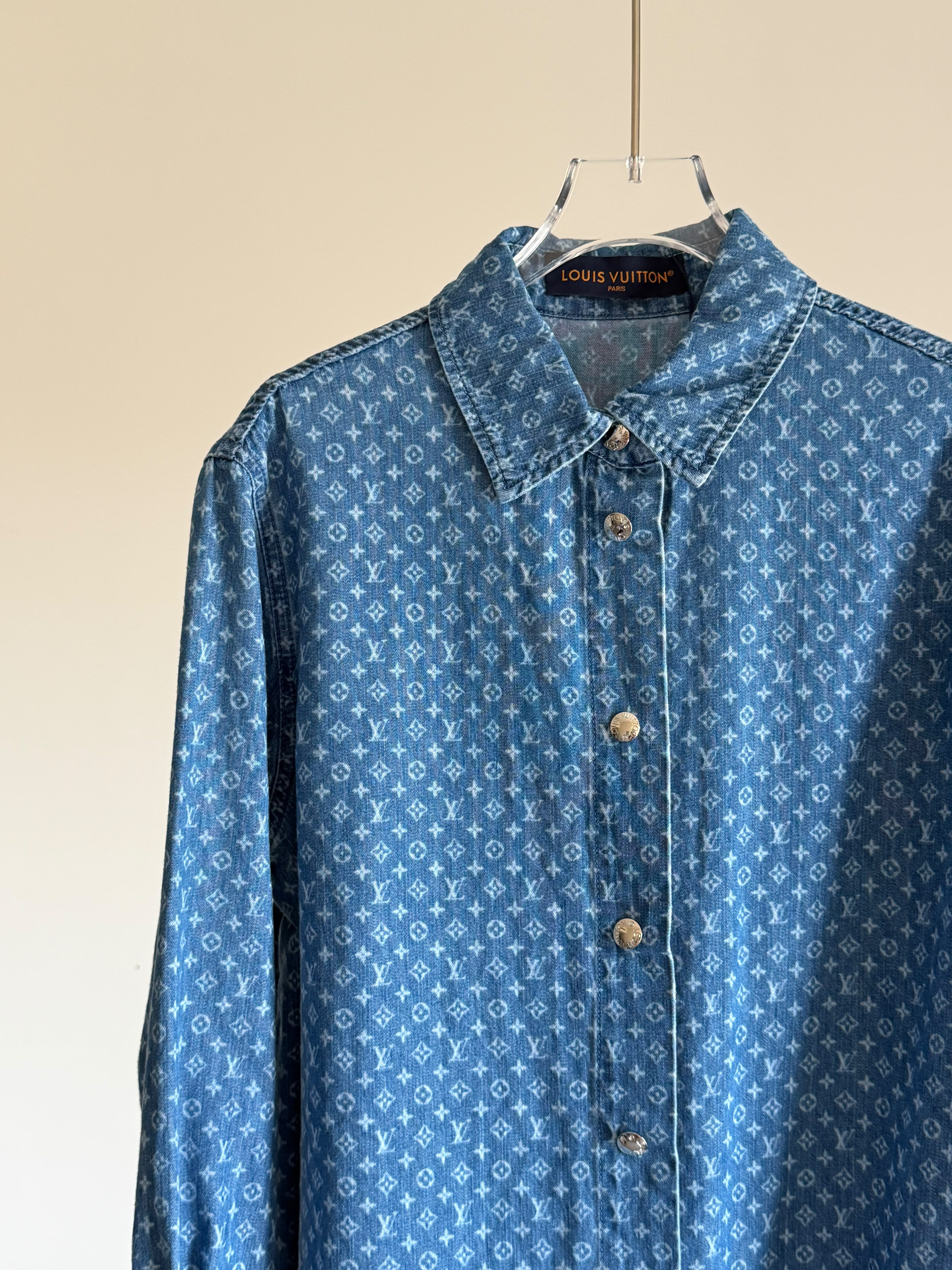 Louis Vuitton Monogram Denim Shirt Dress