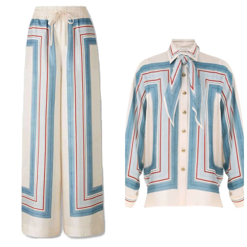 Zimmermann Striped Track Set in Silk