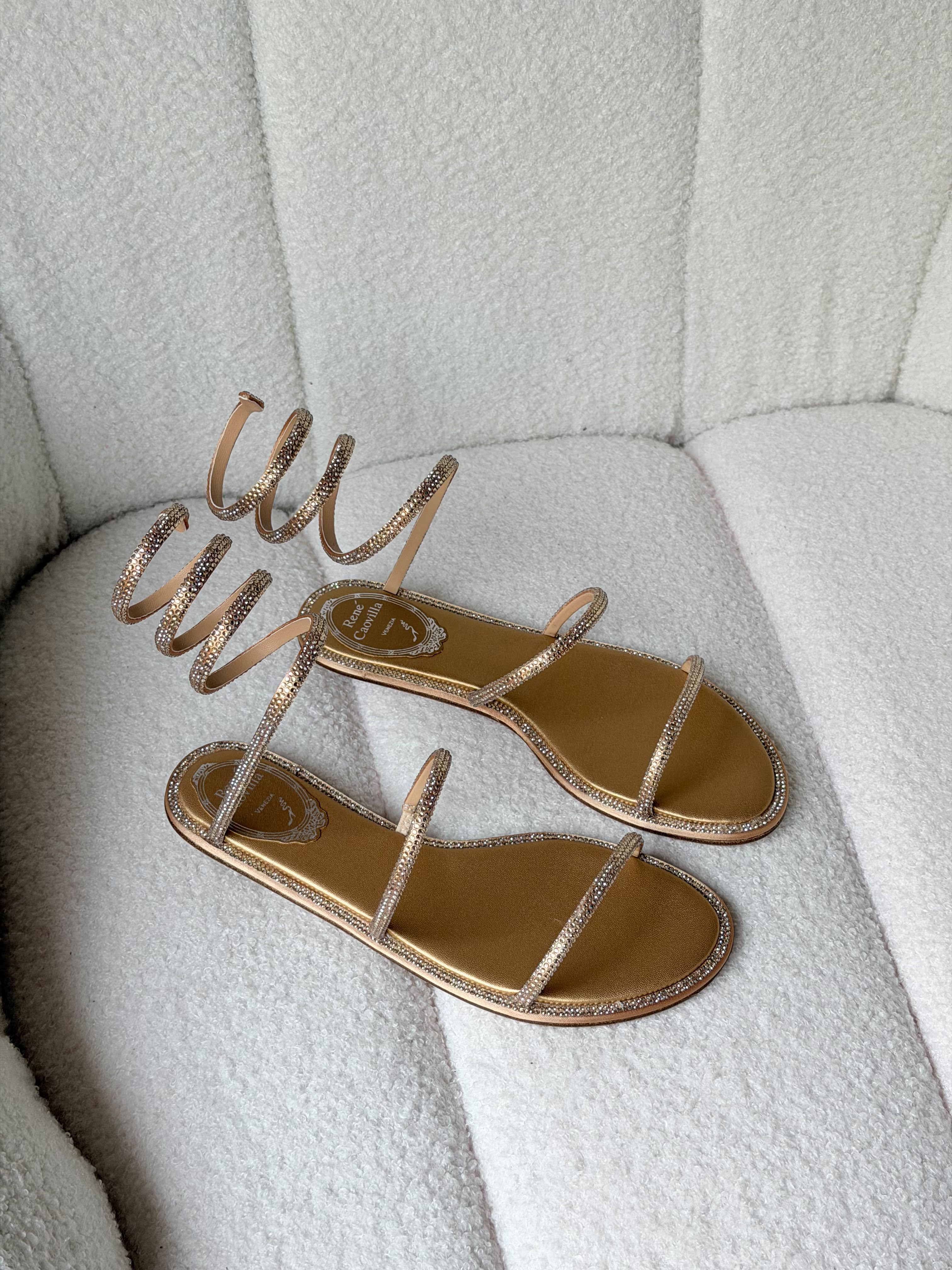 Rene Caovilla Cleo Crystal-embellished Sandals