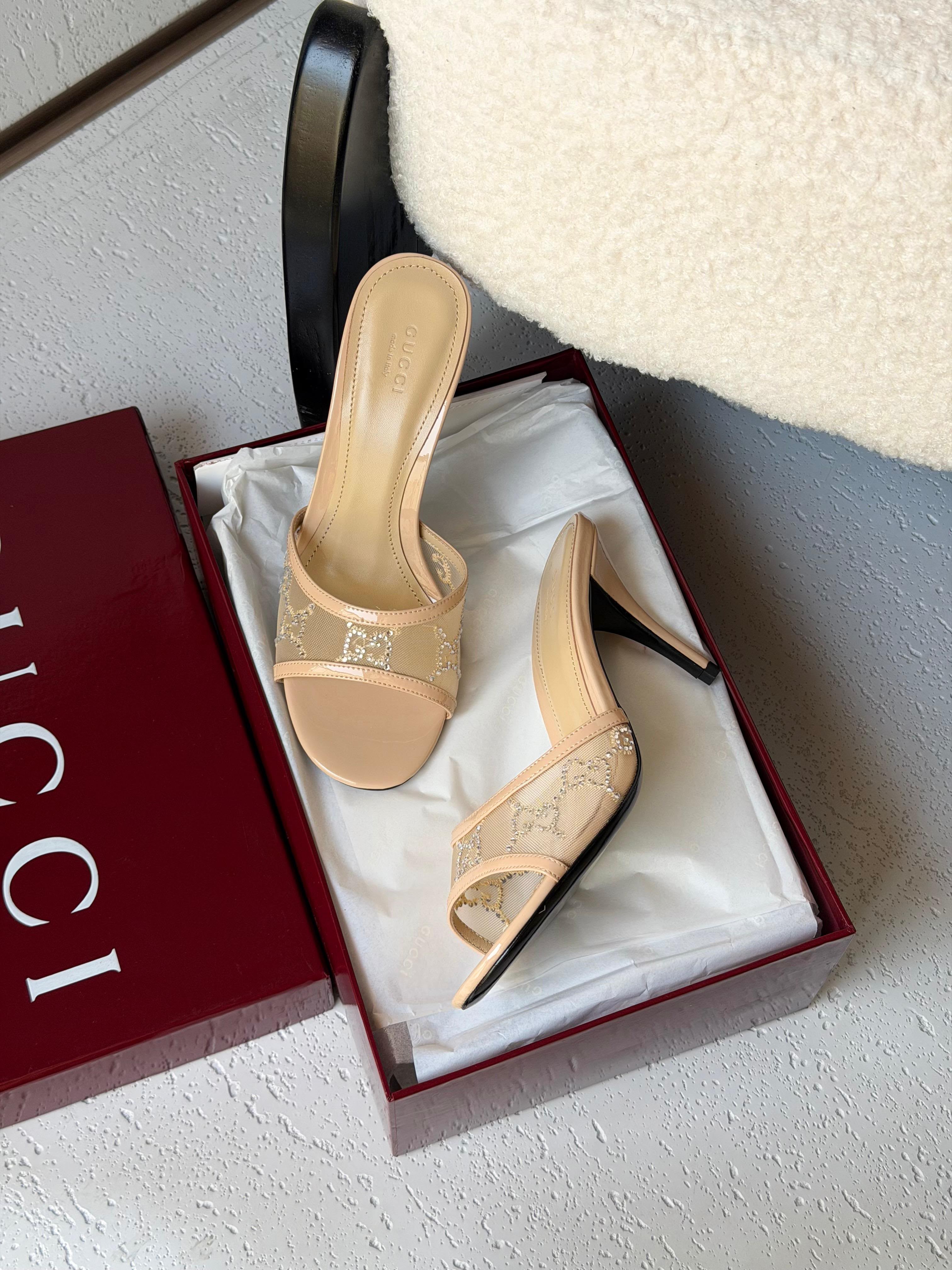 Gucci GG crystal sandals