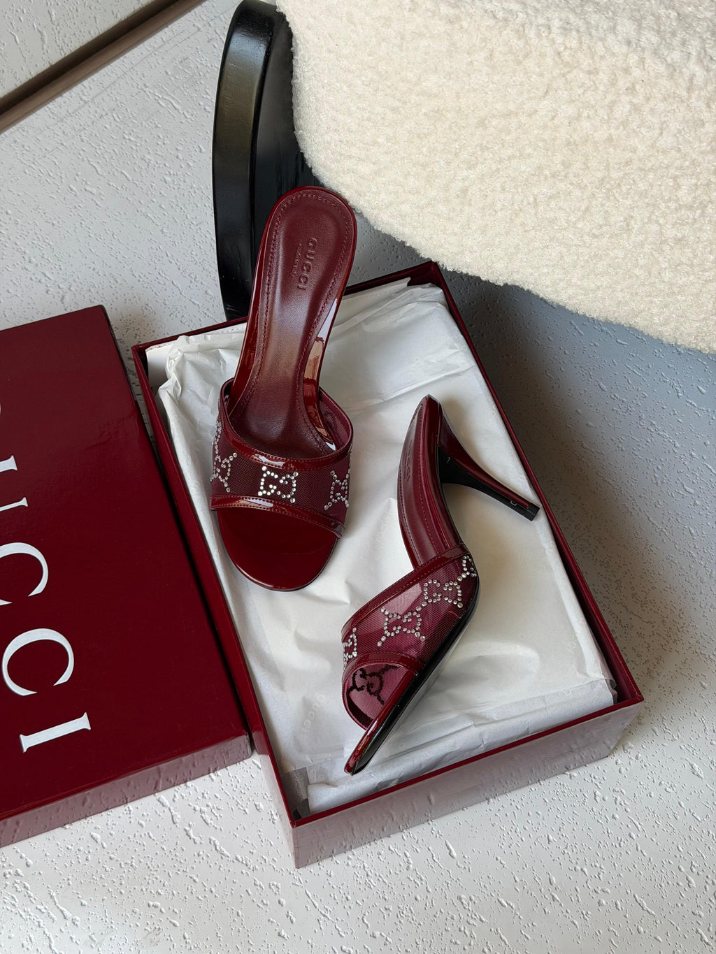 Gucci GG crystal sandals
