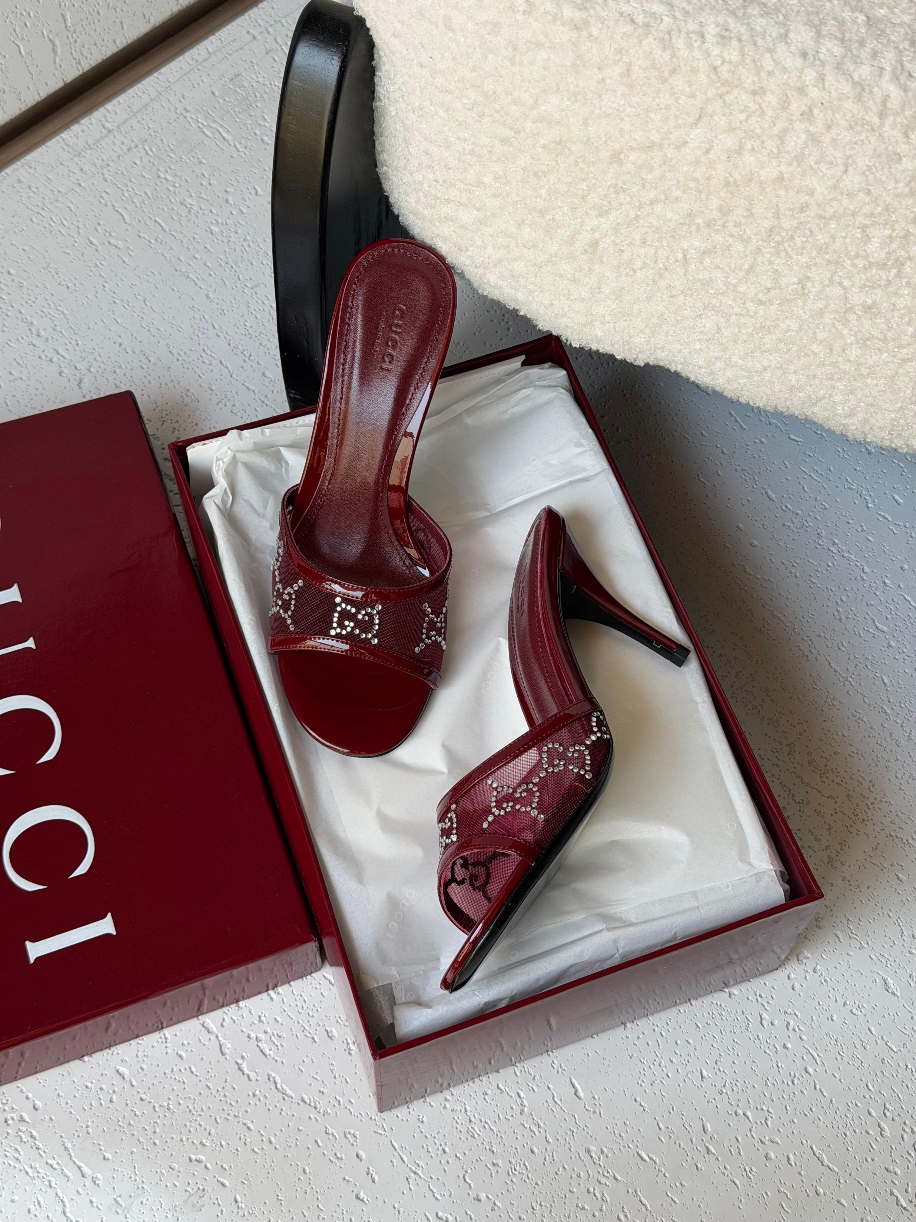 Gucci GG crystal sandals